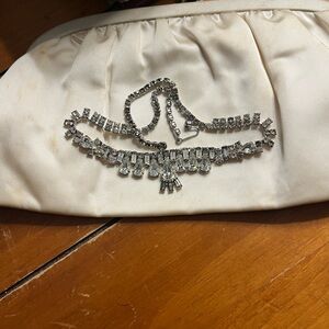 Kramer, Weiss, or Eisenberg Elegant Silver tone Necklace